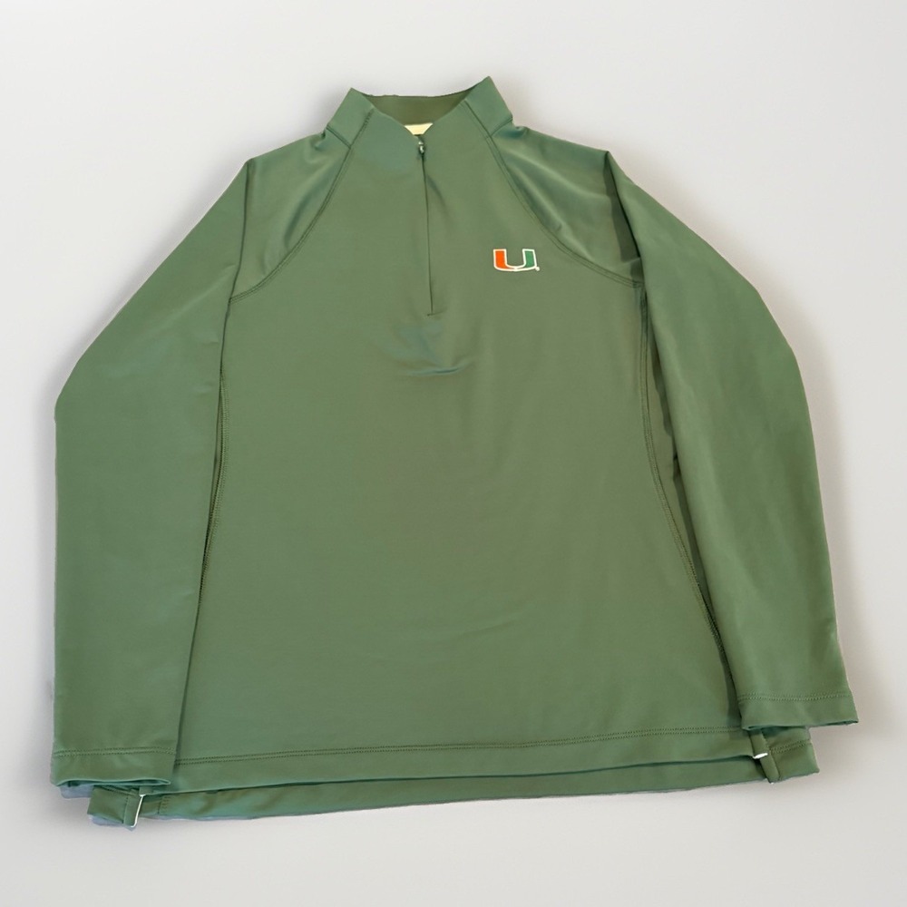 Peter Millar Raglan Sleeve Perth Performance 1/4 Zip Women's M Stretch U Miami